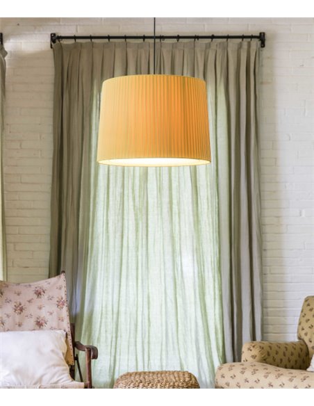 Samba pendant light with turnbuckle - Faro - Textile lampshade, Ø 36 cm