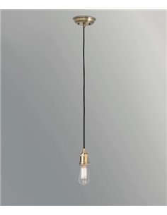 Art pendant light - Faro - Vintage golden/black lamp