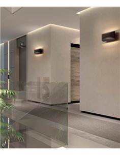 Aplique de pared Cooper – Novolux Exo – Aplique decorativo blanco y negro, LED 3000K, 24 cm
