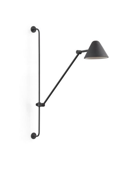 Aplique de pared Arm – Novolux Exo – Lámpara de lectura, con brazo orientable, Metal negro