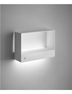 Aplique de pared Kira – Bover – Lámpara de pared blanca, LED 2700K, Regulable Triac y Pulsador 2