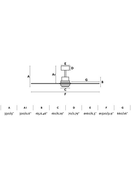 Lantau ceiling fan - Faro - 132 cm, matt nickel, 3 blades