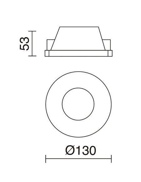 Empotrable de techo - Len Round S - Lámpara de techo de yeso, trimless, 12 cm