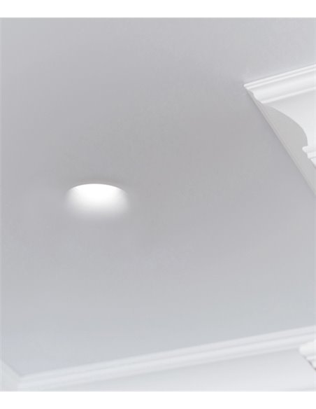 Empotrable de techo - Len Round S - Lámpara de techo de yeso, trimless, 12 cm