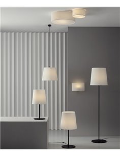Manhattan floor lamp - Massmi - Pleated parchment lampshade, 170 cm 2