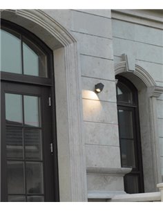 IP54 LED grey aluminum outdoor wall light 3000K - Suevis - Dopo - Novolux