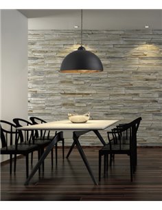 Black steel pendant light Ø 53 cm - Tanna - Exo - Novolux