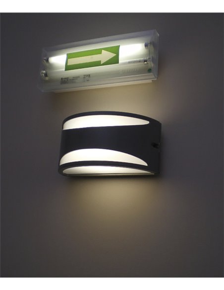IP54 anthracite outdoor wall light - Ciclon - Dopo - Novolux
