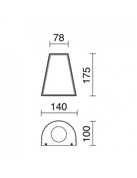 IP54 outdoor wall surface lamp - Alix - Dopo - Novolux