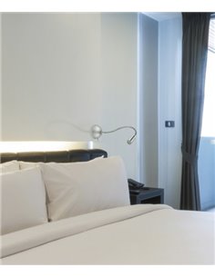 Satin nickel bedside reading lamp - Olvas - Exo - Novolux