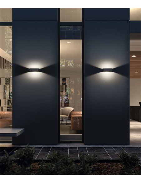 IP54 LED outdoor wall light 3000K - Rhin - Dopo - Novolux