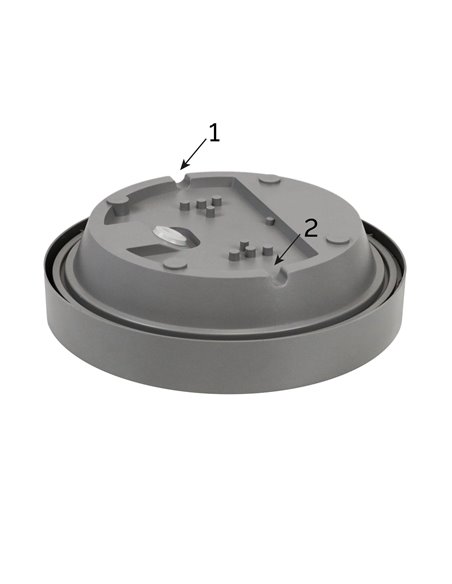 LED SMD grey technopolymer outdoor wall light - Delfi - Dopo - Novolux