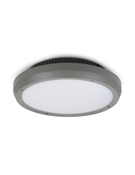 LED SMD grey technopolymer outdoor wall light - Delfi - Dopo - Novolux