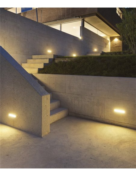 IP54 LED aluminum outdoor recessed light 3000K - Barlia - Dopo - Novolux