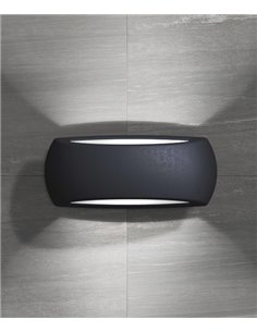 IP66 black resin outdoor wall light - Calm - Dopo - Novolux