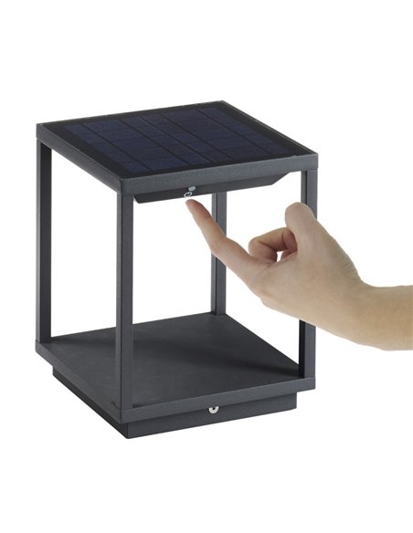 IP54 LED outdoor solar post light - Solei - Dopo - Novolux