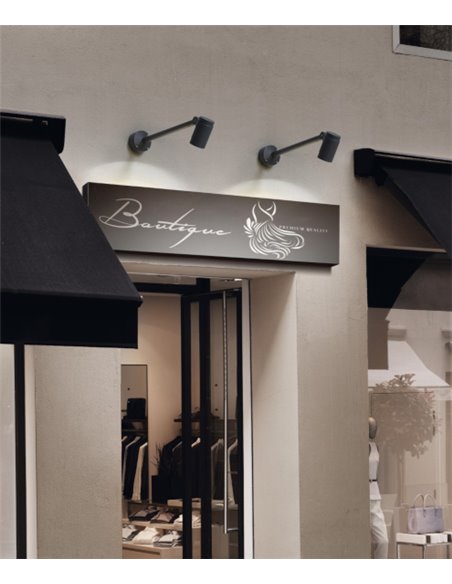 IP65 aluminum outdoor wall-mounted projector 3000K - Nagore - Dopo - Novolux