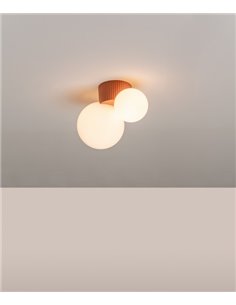 Lámpara de pared Land - Milán - Aplique de pared tipo bola, Acabados visón/gris marengo/terra 2