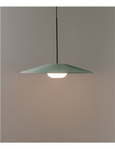 Lámpara colgante Artic - Milán - Pantalla cinta verde turquesa y crema, Ø 35/45/55 cm 2