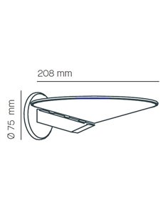 Aplique de pared Horizon - Milán - Lámpara de pared cortada a laser, Acero en latón/blanco, LED 2700K 2