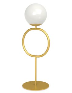 Lámpara de mesa Sphere – Pujol – Lámpara tipo bola negra o dorada, Pantalla inclinable 2