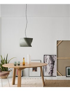 Boomerang pendant light - Foc - Decorative steel lacquered white/green/blue lamp 2