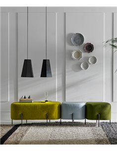 Maya pendant light - Foc - Lacquered aluminium lamp, 25 cm