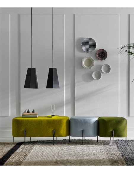 Maya pendant light - Foc - Lacquered aluminium lamp, 25 cm