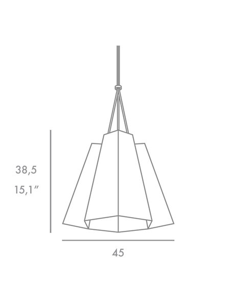 Maya pendant light - Foc - Lacquered aluminium decorative lamp, 3 lights