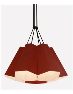 Maya pendant light - Foc - Lacquered aluminium lamp, 6 lights