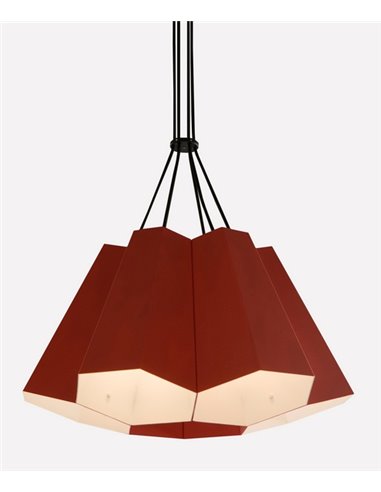 Maya pendant light - Foc - Lacquered aluminium lamp, 6 lights