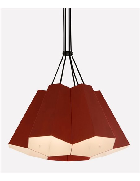Maya pendant light - Foc - Lacquered aluminium lamp, 6 lights