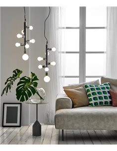 Party Pendant light - Foc - Ball Lamp, 7/10 lights, Metal chrome/gold/copper