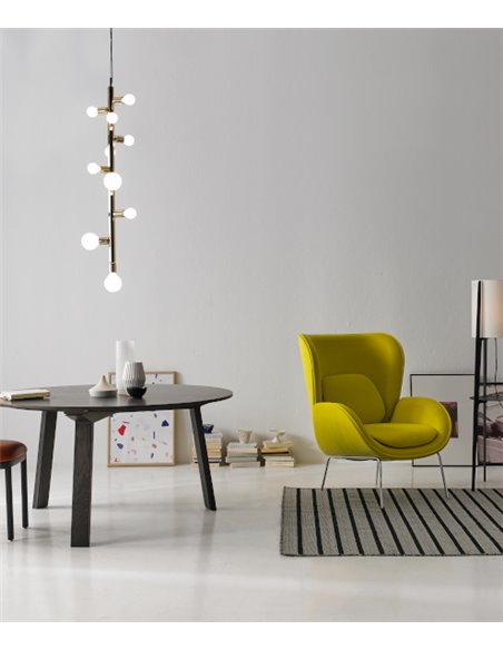 Party Pendant light - Foc - Ball Lamp, 7/10 lights, Metal chrome/gold/copper