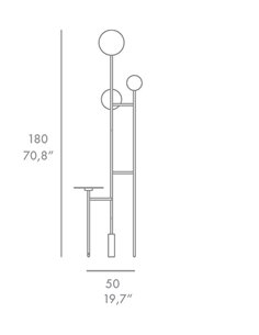 Moon floor lamp – Foc – Minimalist ball light, English green lacquered 2