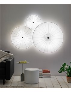 Raining Day wall light/ceiling light – Foc – White lamp, Metal+Lycra, 3 sizes