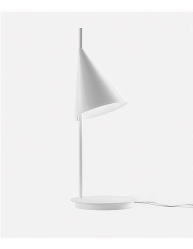 Cone desk lamp - Foc - Modern table lamp in white, 68 cm
