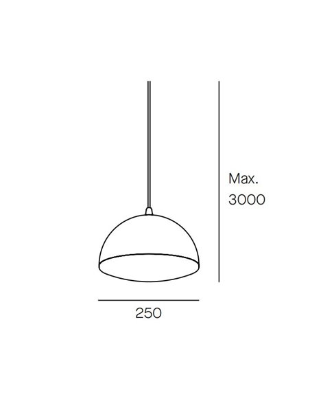 Lámpara colgante de metal negro 1 luz - Nod – Milan