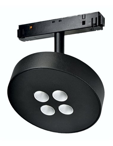 Cookie 48V magnetic track spotlight - Beneito & Faure - LED lamp 2700K or 3000K, Aluminium white or black