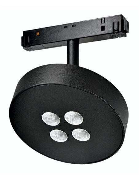 Cookie 48V magnetic track spotlight - Beneito & Faure - LED lamp 2700K or 3000K, Aluminium white or black