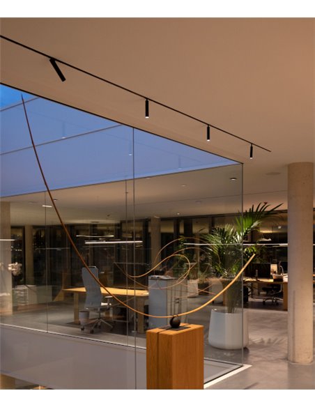 Alp 48V magnetic track light - Beneito & Faure - Adjustable spotlight LED 2700K / 3000K, Aluminium black or white