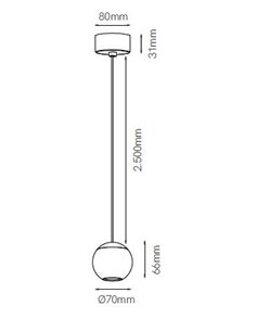Bora pendant lamp - Beneito & Faure - Modern lamp Ø 7 cm, LED 2700K/3000K