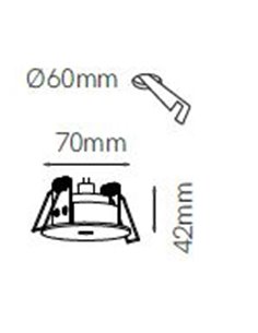 Ark recessed pendant light - Beneito & Faure - LED lamp 2700K/3000K, Transparent shade