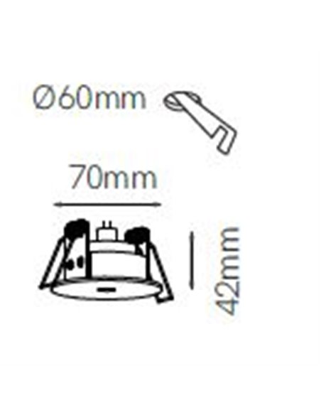 Ark recessed pendant light - Beneito & Faure - LED lamp 2700K/3000K, Transparent shade