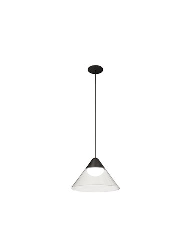 Ark recessed pendant light - Beneito & Faure - LED lamp 2700K/3000K, Transparent shade