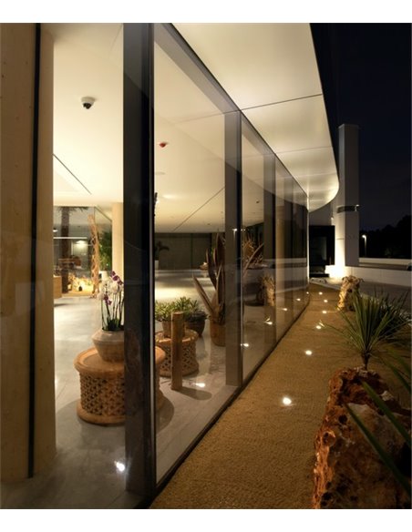 Sigma recessed downlight - Beneito & Faure - Outdoor LED light 3000K IP65, Stainless steel, Dimensions: Ø 10 cm, Ø 21 cm