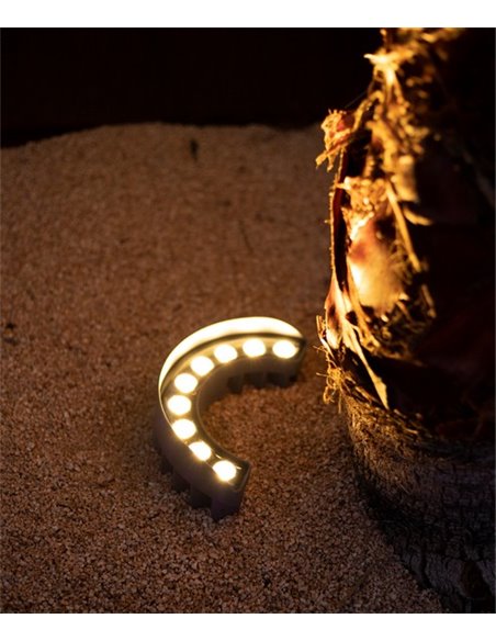 Signal floor lamp - Beneito & Faure - Outdoor spotlight LED 3000K, Aluminium dark grey