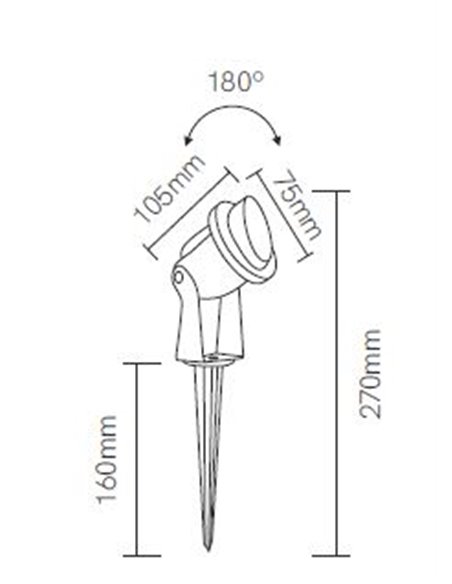 Fade outdoor floor lamp - Beneito & Faure - Modern LED light 3000K/4000K, IP65, Size: 27 cm