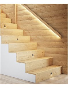 Skin recessed wall light - Beneito & Faure - Square aluminium lamp in white or black, LED 3000K, 5 cm