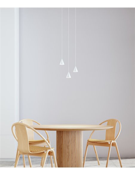 Zoe pendant lamp - Beneito & Faure - Decorative LED lamp 2700K/3000K, Aluminium black or white